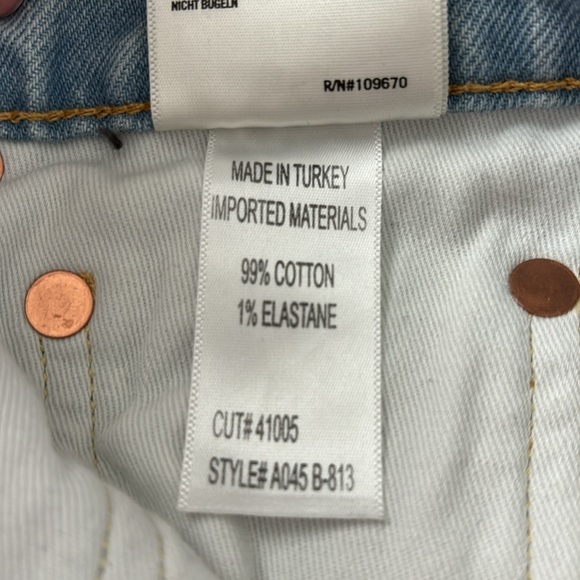 AGOLDE Jamie High Rise Classic Jeans Distressed Ever More Size 24 Light Wash - Picture 9 of 14